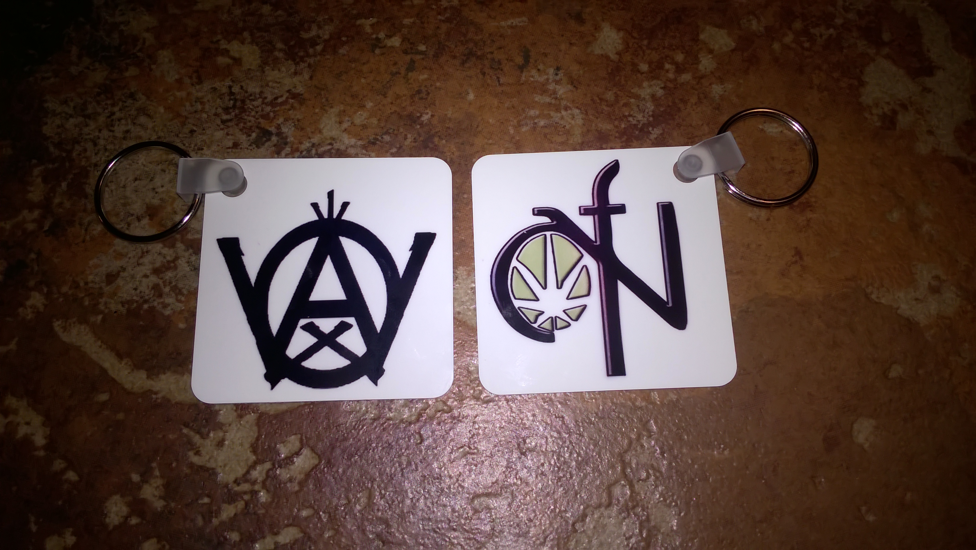 AW & AFN Square Keychains