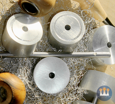 Egzoset's Customized VG Pipe - Quarter inch Metal Rod as Drill Pilot (in Whole-Bell Saw-Cutters, for alignment)